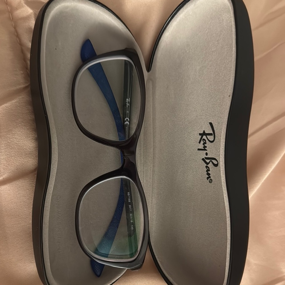 Ray-Ban Black and Blue Glasses